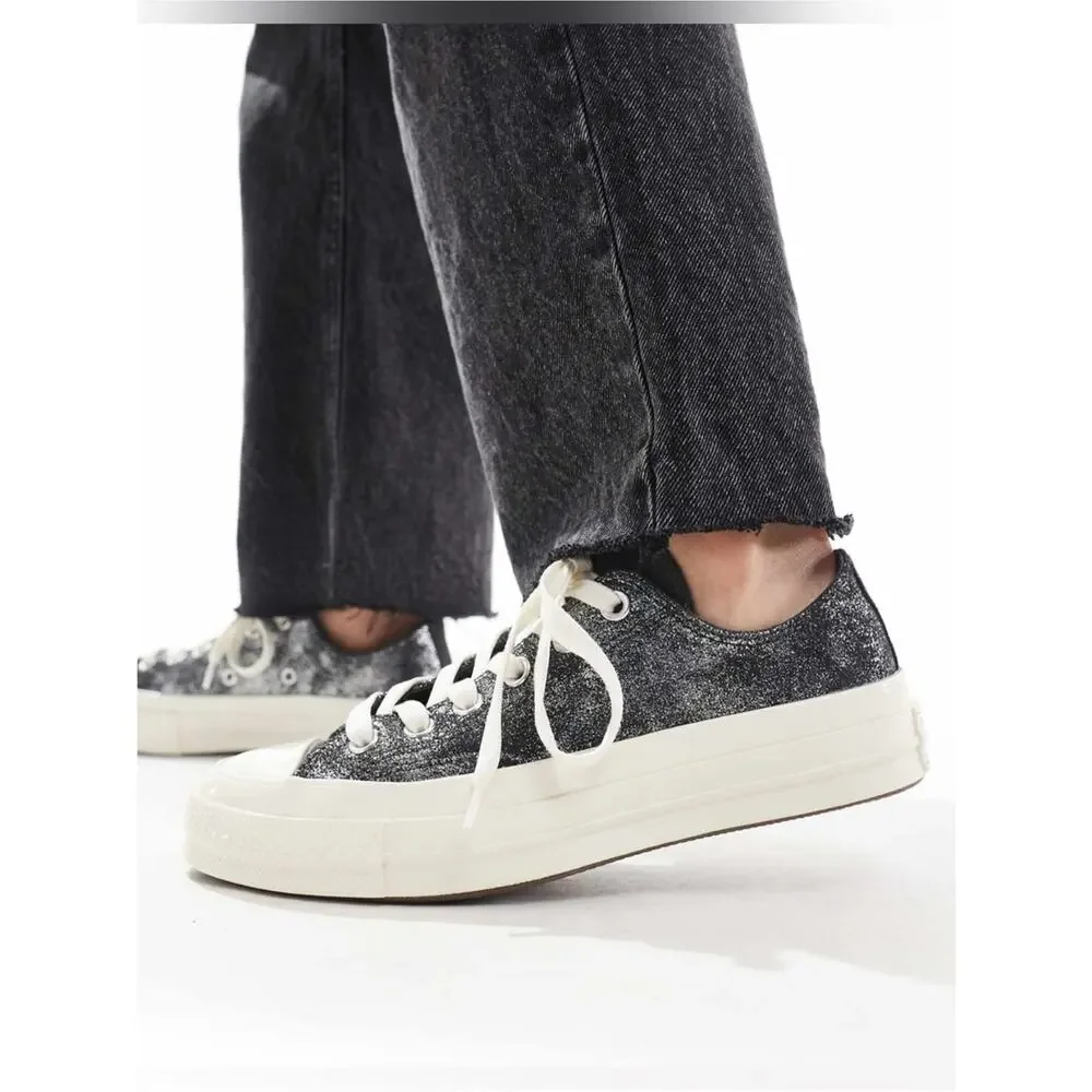 Converse Chuck 70 Ox sneakers in dark silver Nwob